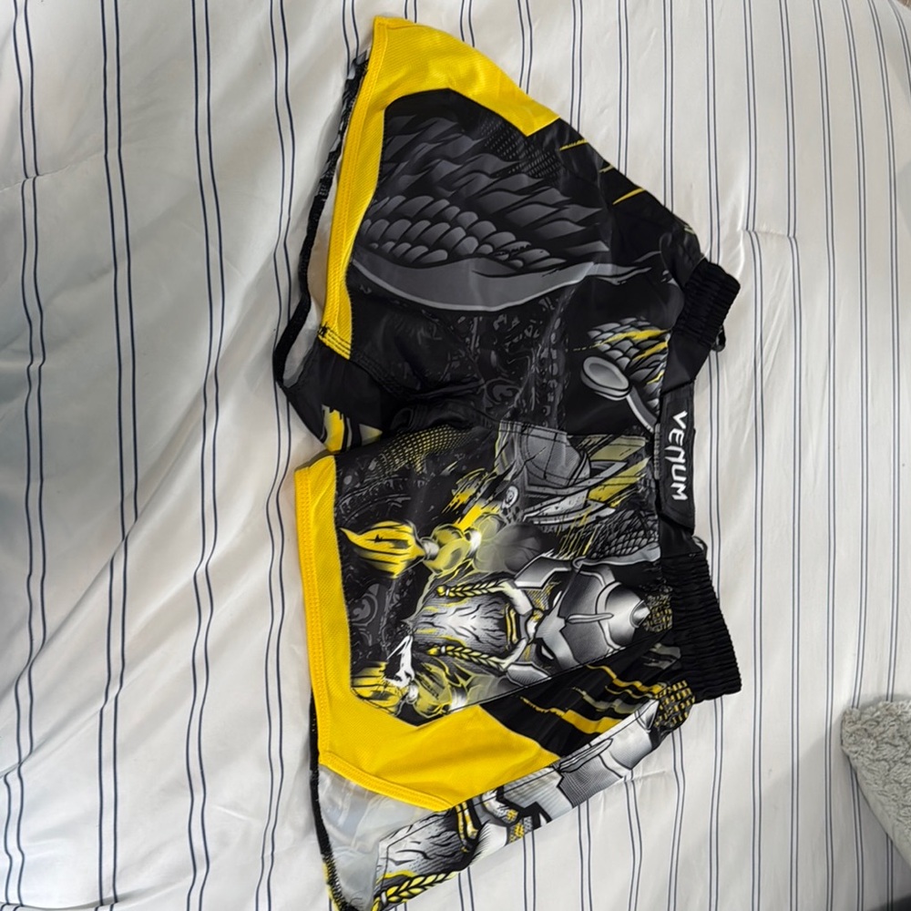 Venum Black and Yellow Graphic Shorts